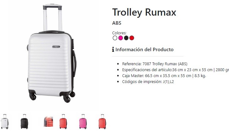 Trolleys personalizados modelo Rumax