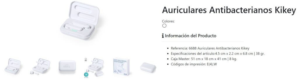 Auriculares personalizados antibacterianos