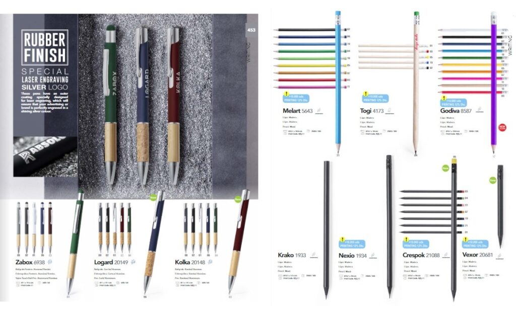 Regalos bolígrafos y lápices