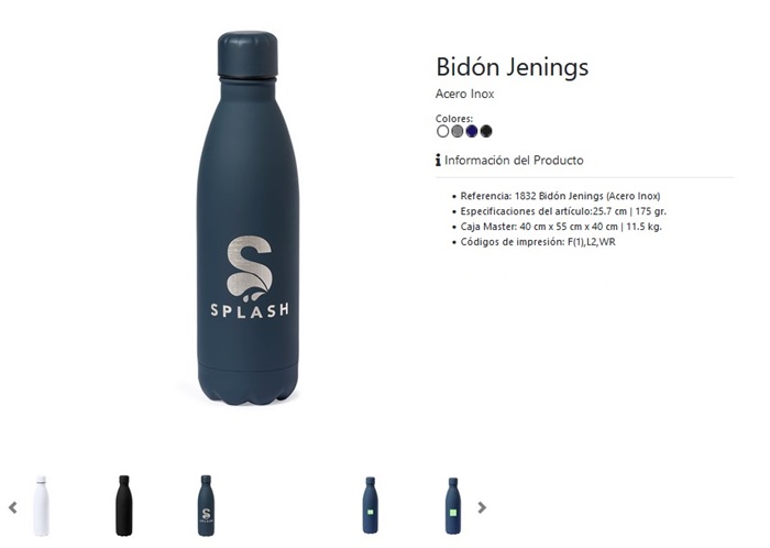 Botellas personalizadas modelo Jenings