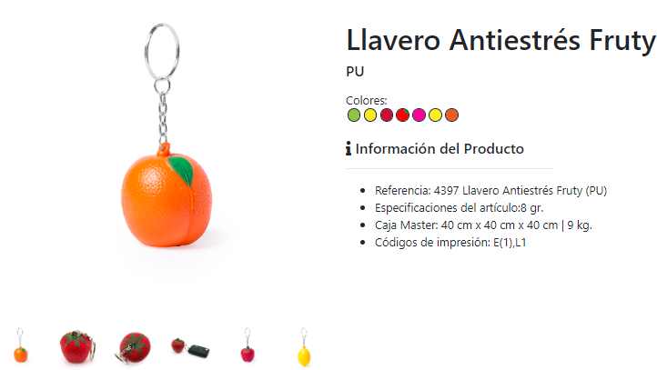 Llavero antiestrés personalizado