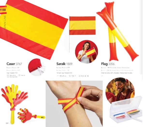 Accesorios personalizados con la bandera de España