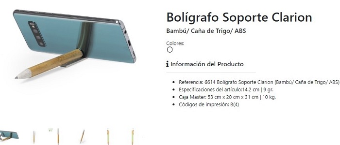 Bolígrafos de bambú personalizados