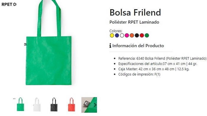 Bolsas de poliéster RPET