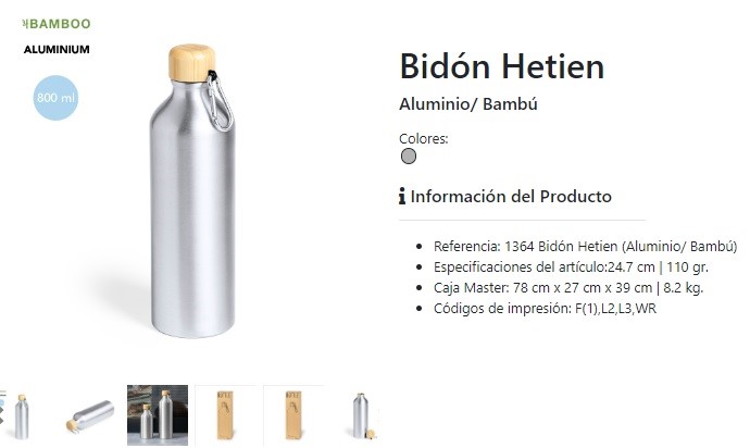 Botellas de aluminio publicitarias