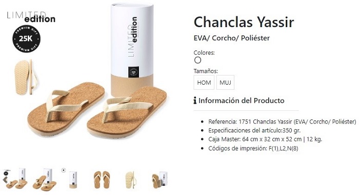 Chanclas de materiales sostenibles