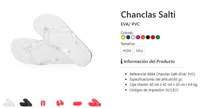 Chanclas para la playa