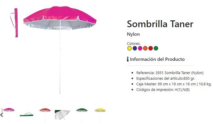 Sombrillas plegables