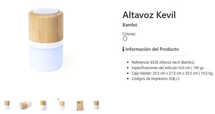 Altavoces de bambú personalizados