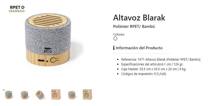 Altavoces de bambú publicitarios