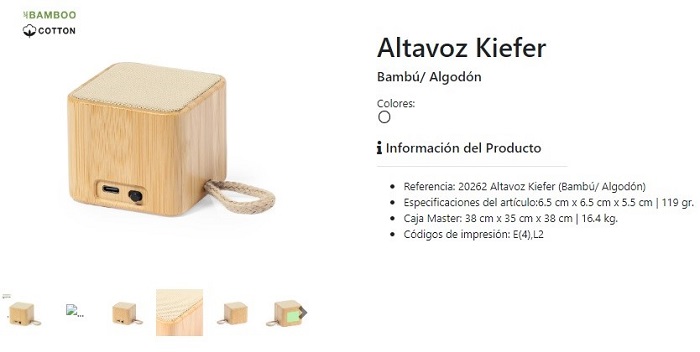 Altavoz de bambú personalizado