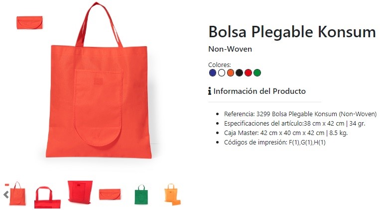 Bolsas plegables de bajo costo