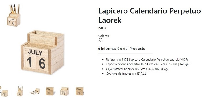 Lapiceros calendario