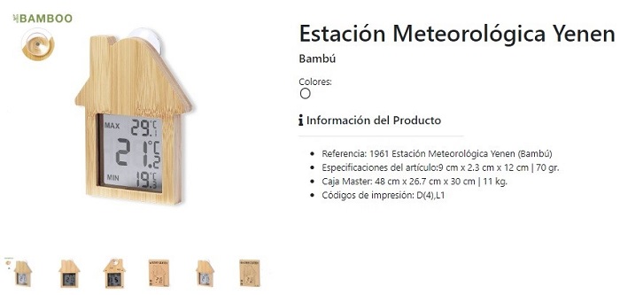 Estaciones meteorológicas personalizadas para regalar