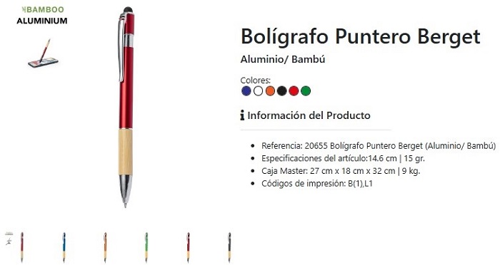 Bolígrafos punteros personalizados