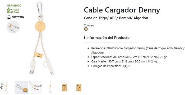 Cables cargadores promocionales