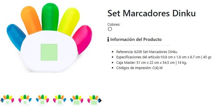 Set de marcadores para regalos de oficinas