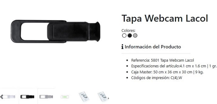 Tapas de webcam promocionales