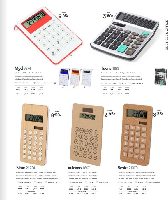 Calculadoras pequeñas